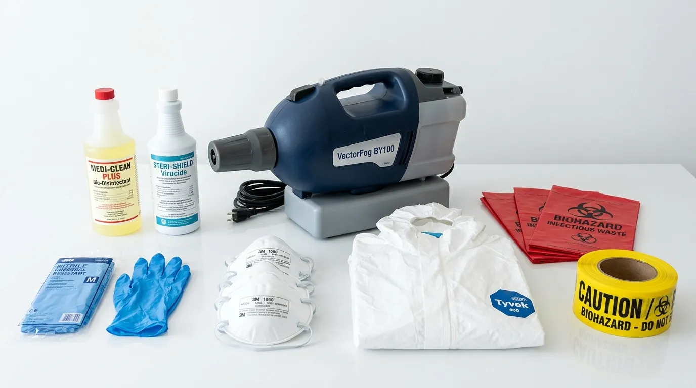 Professional biohazard remediation crew working in Allapattah